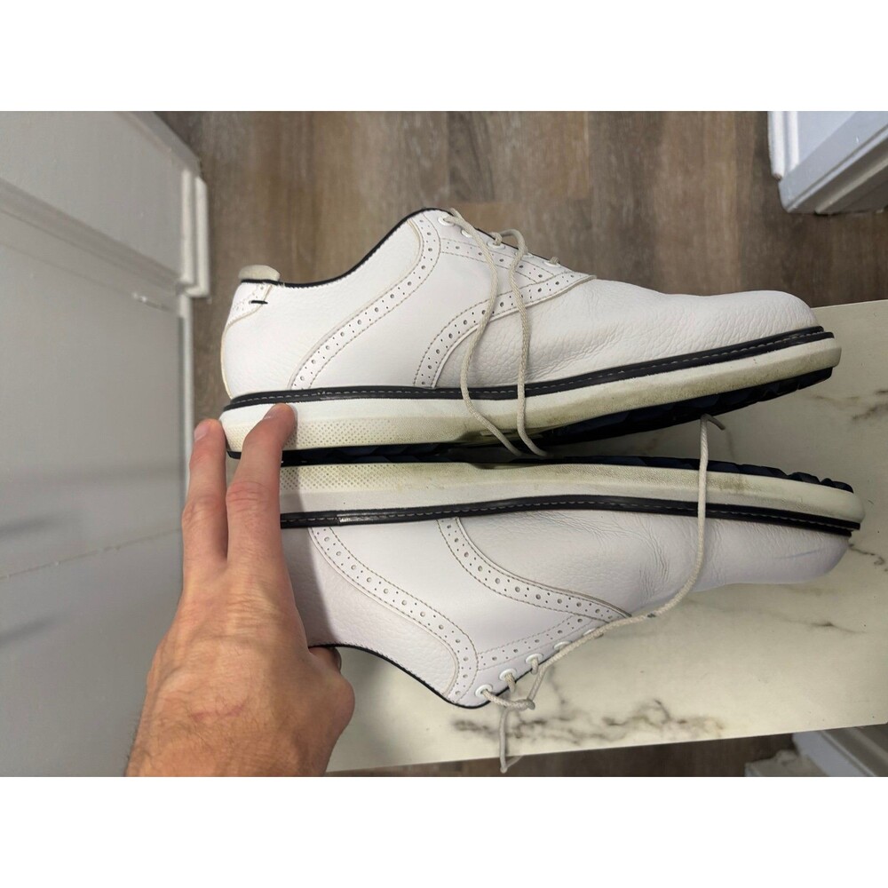 FootJoy Traditions Spikeless golf shoes White/Navy Golf Shoes size 10.5 - Picture 6 of 6